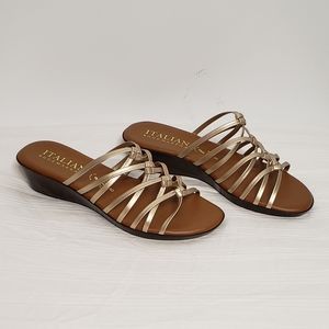 Italian Shoemakers Rose Gold Sandals